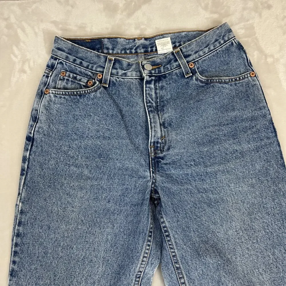 VTG Levis 512 Jeans Womens 10 Blue Denim Slim Fit Straight Leg‎ Bleached Grunge